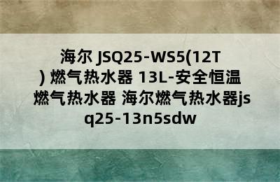 Haier/海尔 JSQ25-WS5(12T) 燃气热水器 13L-安全恒温 燃气热水器 海尔燃气热水器jsq25-13n5sdw